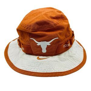 Texas Longhorns Nike 2-Tone Sideline Performance Bucket Hat Orange Strap Medium